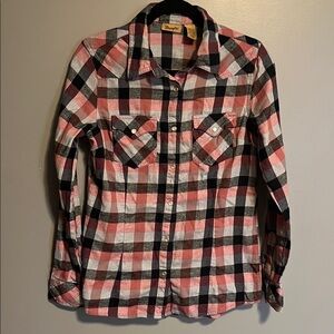 Wrangler Pink and Black Checkered Shirt